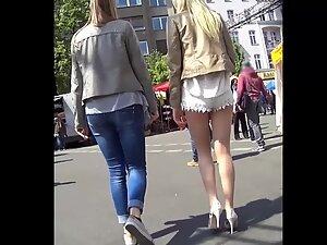 Stylish blonde got long legs and tight ass Picture 5