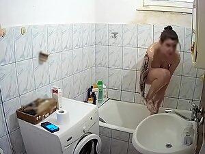 Wild girl caught by hidden camera while showering Picture 4