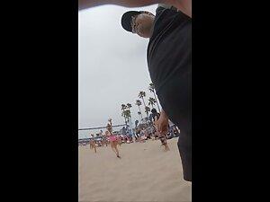 Voyeur checks out a sexy beach volleyball team Picture 7
