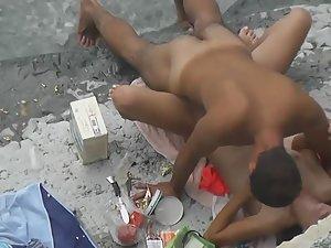 Nudists fuck in unusual pose Picture 7