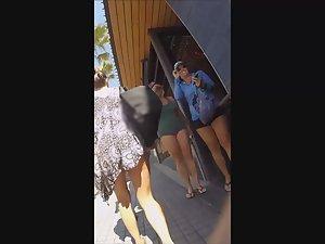 Wind blows off short summer dress and shows ass Picture 1