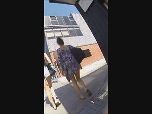 Wind blows off short summer dress and shows ass Picture 6