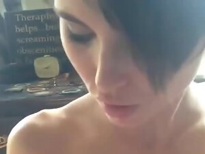 Sucking and stroking dick like it is a workout