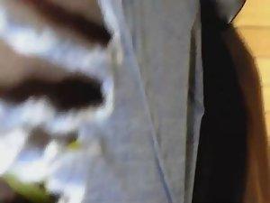 Pussy slipped out of a yellow thong Picture 4