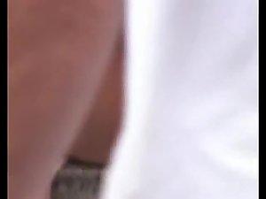 She sat down and her legs got spread Picture 3