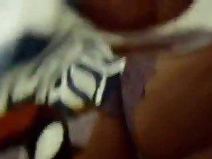 Voyeur lifts her short skirt Picture 5