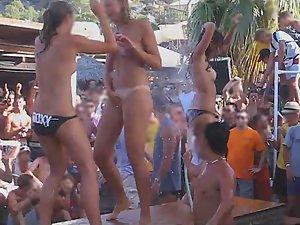 Slutty girls dancing on a beach party Picture 4