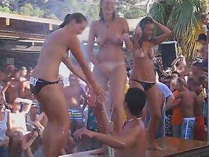 Slutty girls dancing on a beach party Picture 6