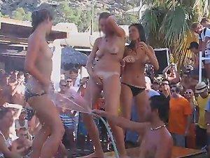 Slutty girls dancing on a beach party Picture 7