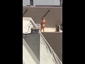 Peeping on rich neighbor with three women Picture 2