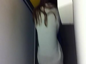 Peeping her in the university toilet Picture 8