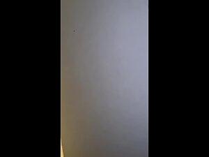 Naked girls kiss in locker room while voyeur peeps Picture 7