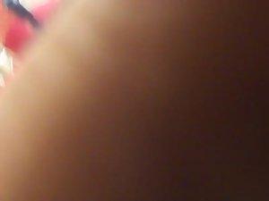 Peeping upskirt under a red jacket Picture 7