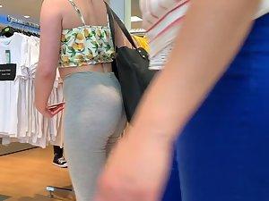 Sexy daughter shopping around with fat mother Picture 8