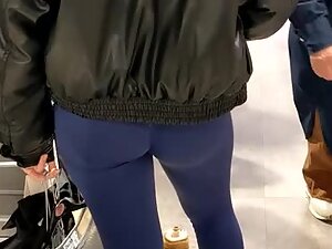 Sporty girl looks priceless when she bends over