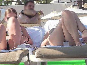 Sexy girl notices that beach voyeur is checking her out Picture 7