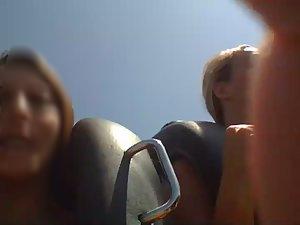 Hot woman shows tits on a roller coaster Picture 6