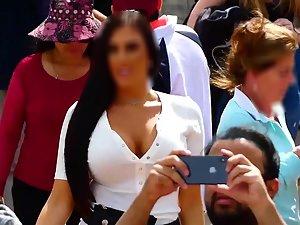 Group of busty bimbos snapping selfies together Picture 5