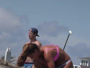 Hot dirty ass of a girl playing ball on beach Picture 3