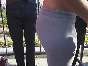Standing close to a perfect young ass Picture 2