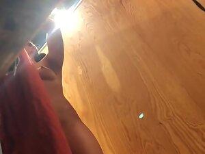 Peeping on fitness girl's naked muscles and pussy in dressing room Picture 3