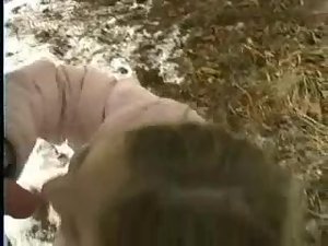 Pierced pussy fucked out in the snow Picture 4
