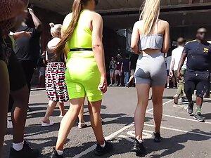 Hot blonde's butt is the best one in the crowd Picture 4