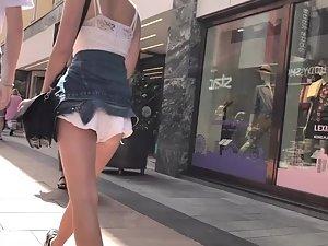 Ass cheeks teasing out of loose shorts Picture 2