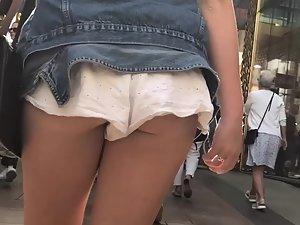 Ass cheeks teasing out of loose shorts Picture 6
