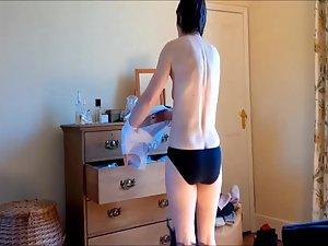 Hot milf spied while getting dressed Picture 7