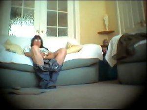 Mature lady spied in the living room Picture 5