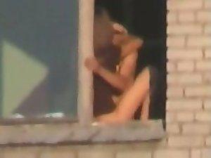 Peeping as neighbors fuck by the window Picture 1