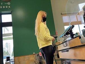 Beautiful slim blonde spotted in store Picture 8