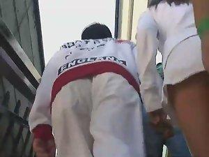 Following a girl with her boyfriend Picture 6