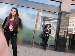 Curly woman caught me looking at teens Picture 6