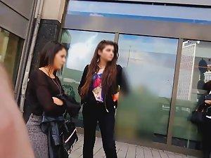 Curly woman caught me looking at teens Picture 7