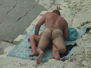 Husband comes and fucks wife on beach Picture 8