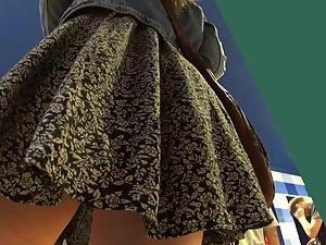 Taking a look to see what is under her skirt Picture 8