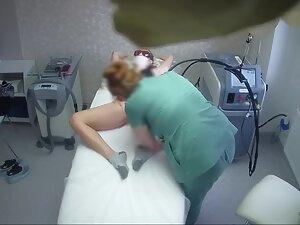 Spying on yummy ass and pussy during hair removal treatment Picture 6