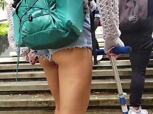 Cutoff shorts showing more ass than they hide Picture 3
