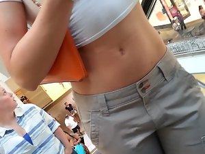 Sexy belly is naked in that shirt Picture 5