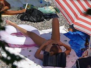 Spying on nudist milfs from the bushes Picture 5