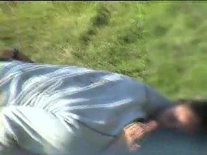 Young couple sex on the grass is caught Picture 7