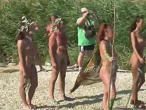 Nudists having a playful amazon day Picture 3