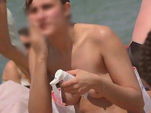 Topless girl with tattoo on shoulder Picture 8