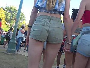 Adorable teen lesbians holding hands in public Picture 2