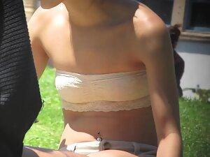 Her bra is like a bandage on her flat chest Picture 6