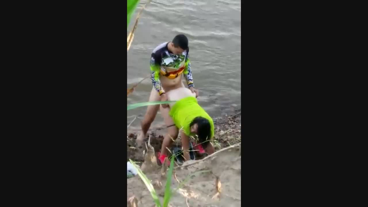 Shy guy caught fucking by the water