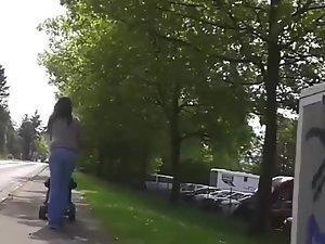 Following an arousing milf on the street Picture 4