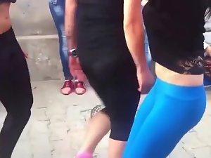 Voyeur tourist stumbles on dancing girls Picture 2